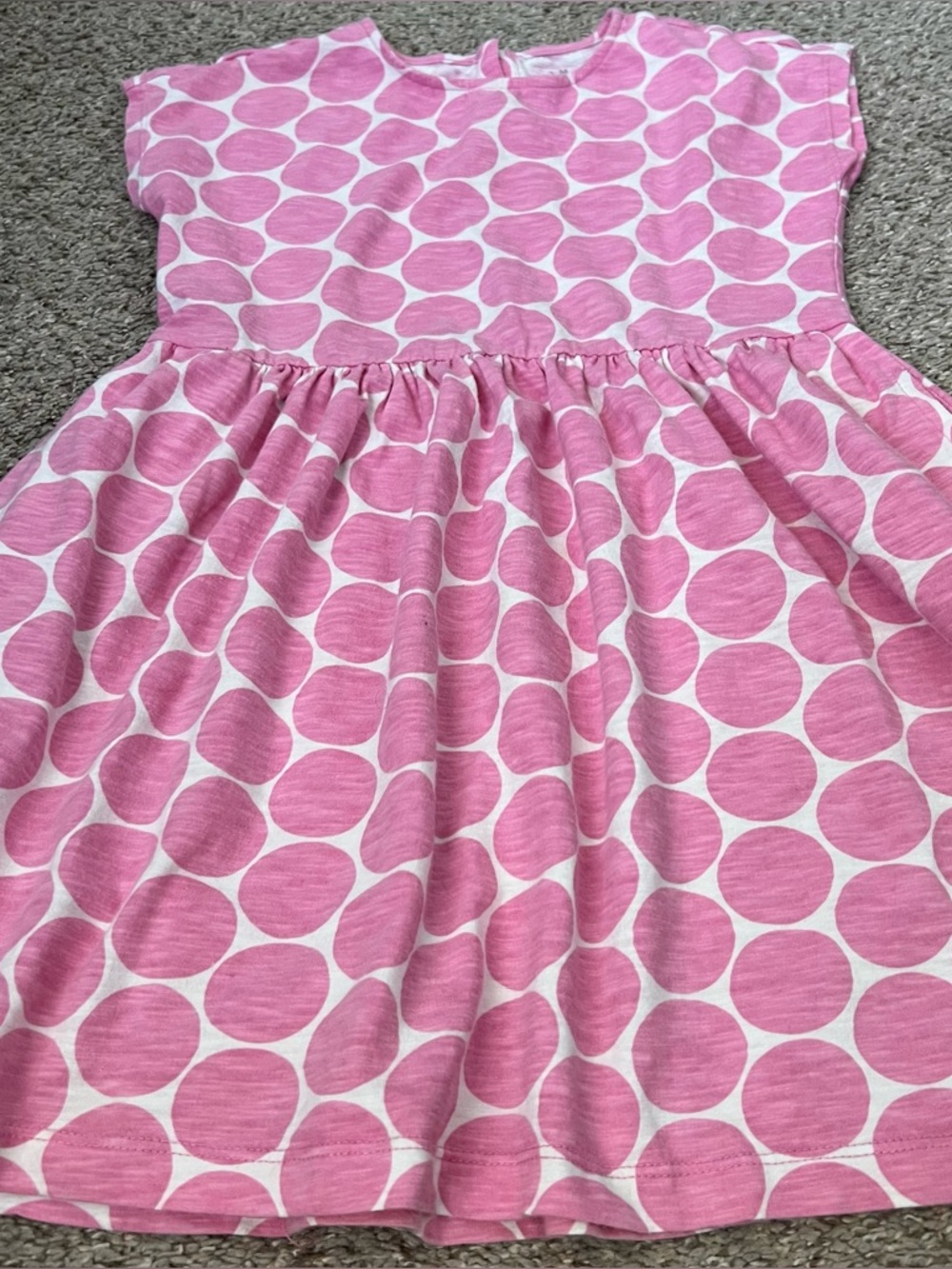 Primary 100% Cotton Pink and White Polka Dot Casual Girls Dress Size 8/9